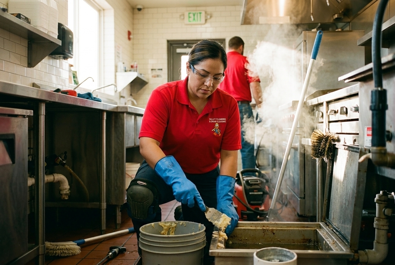 Valley Plumbing commercial crew responding to an emergency main line call at a Salt Lake City apartment complex