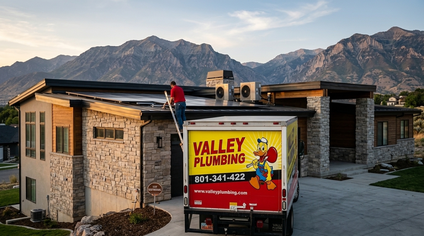 Family member enjoying a hot shower at a Salt Lake City home