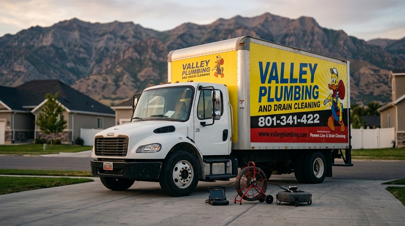 Monitor showing sewer camera footage during a pre-purchase home inspection